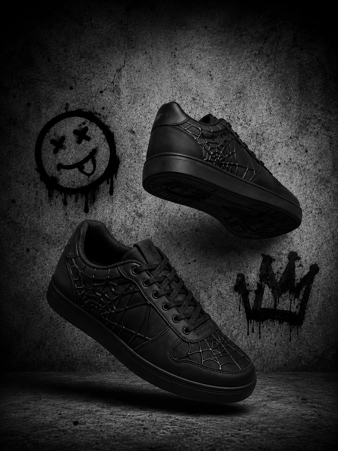 Silent Black Web Sneaker